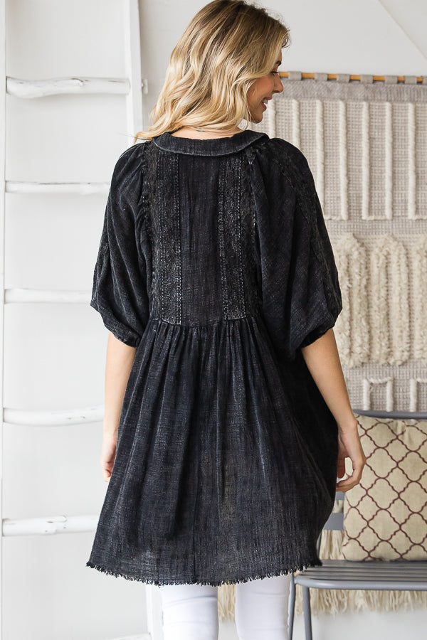 Mineral Washed Lace Tunic (OLI&HALI)