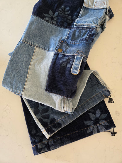 Mixed Patch Cargo Jeans
