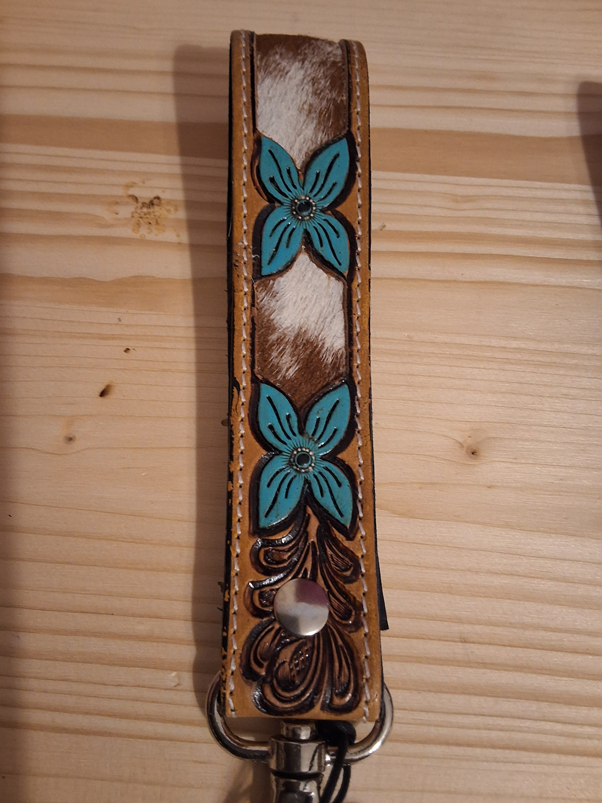 Handtooled Key Fob Keychain (Myra)