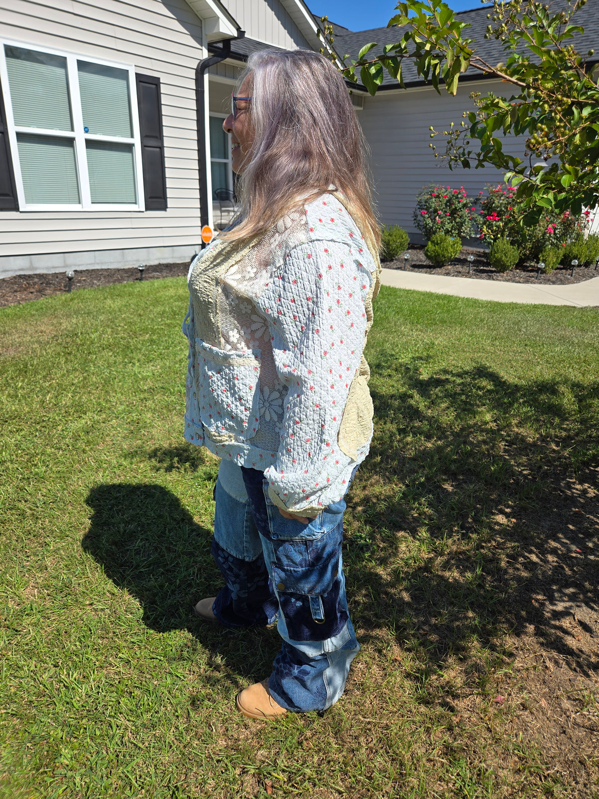 Mixed Patch Cargo Jeans